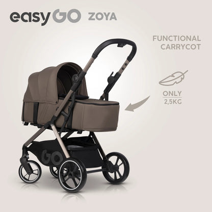EasyGo Zoya 2in1 babakocsi táskával – Mokka