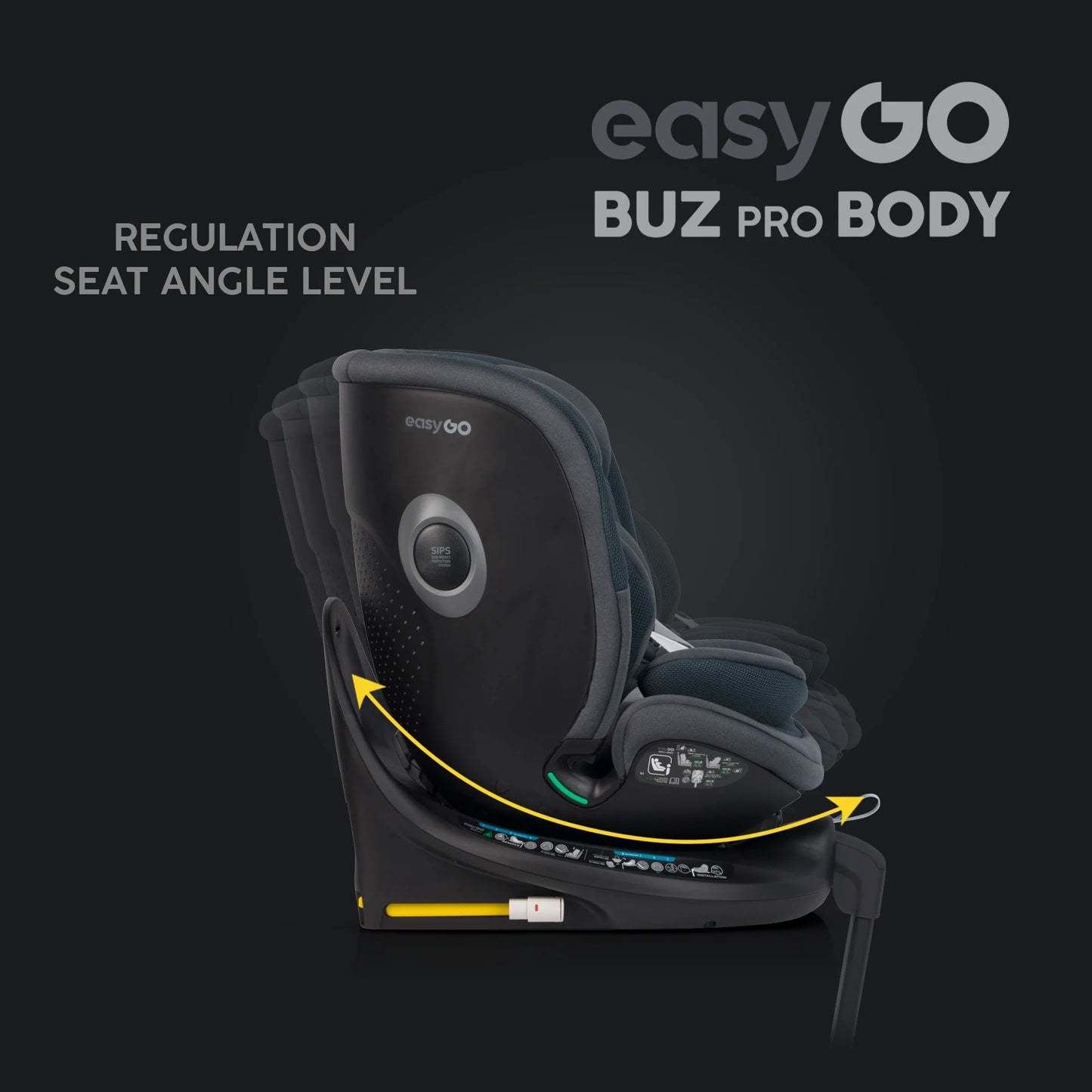 EasyGo BUZ PRO BODY i-Size autósülés 40–150 cm – Granito
