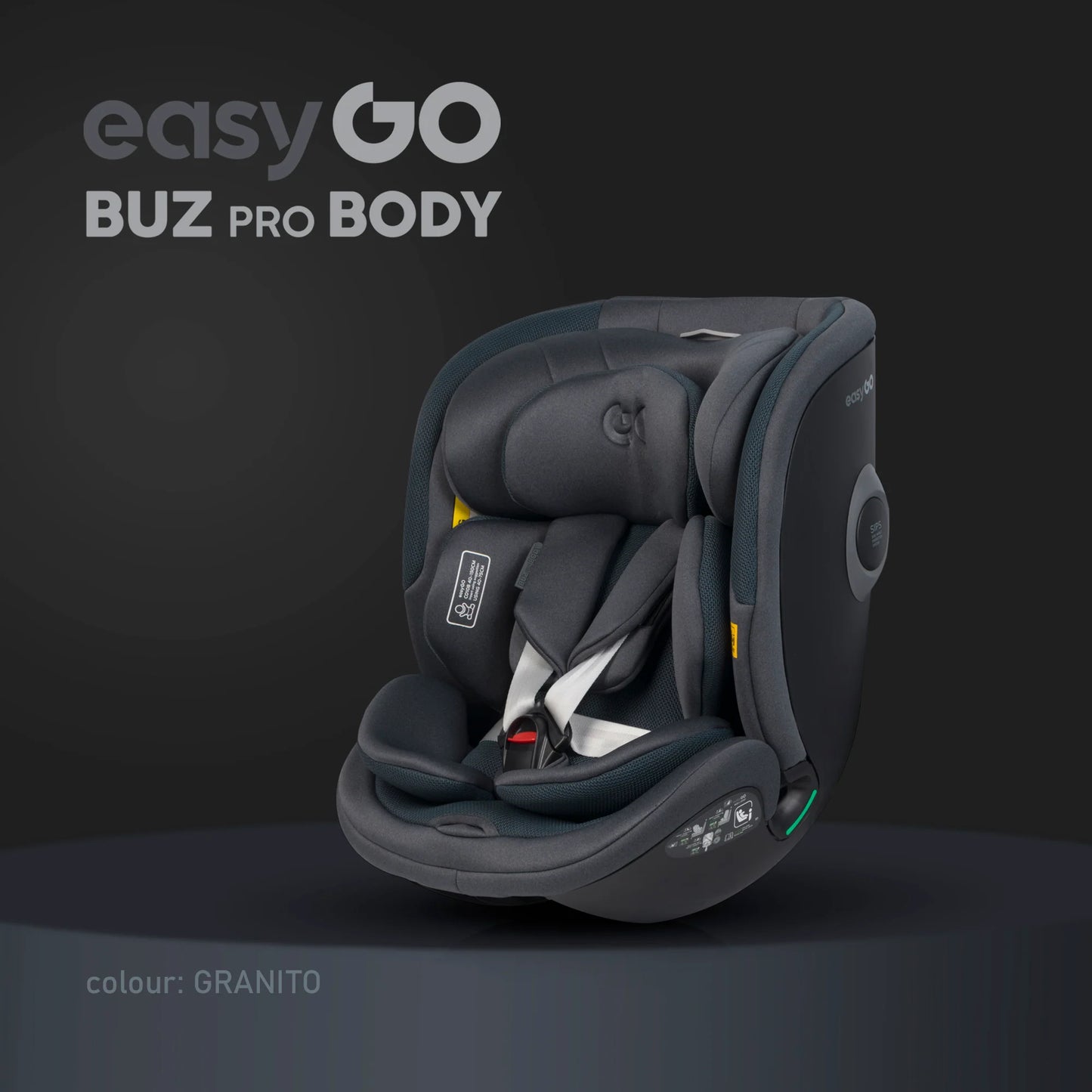 EasyGo BUZ PRO BODY i-Size autósülés 40–150 cm – Granito
