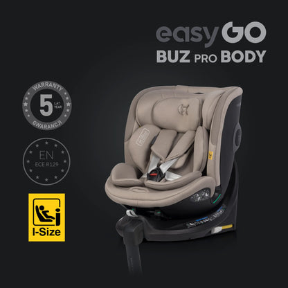EasyGo BUZ PRO BODY i-Size autósülés 40–150 cm – Taupe