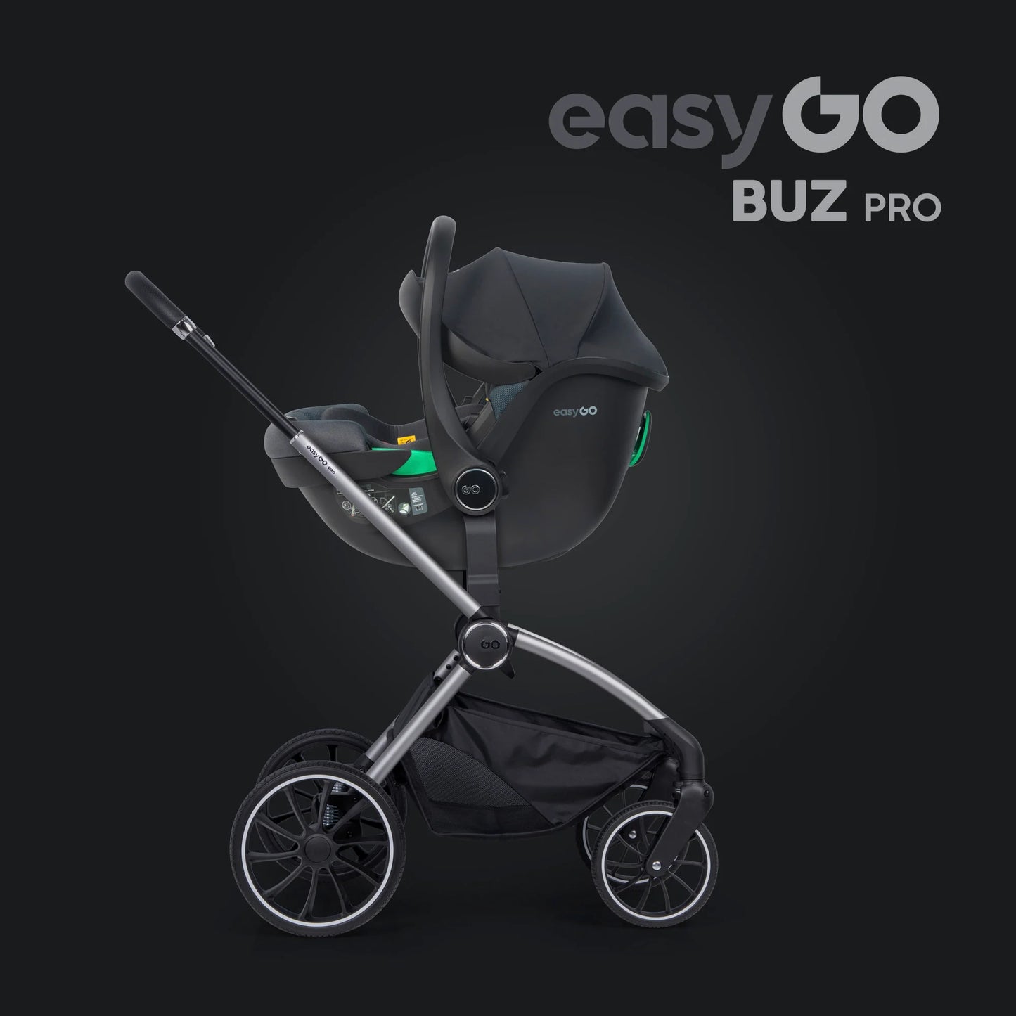 EasyGo Buz Pro i-Size autós hordozó forgatható ISOFIX bázistalppal – Granito