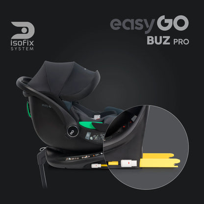 EasyGo Buz Pro i-Size autós hordozó forgatható ISOFIX bázistalppal – Granito