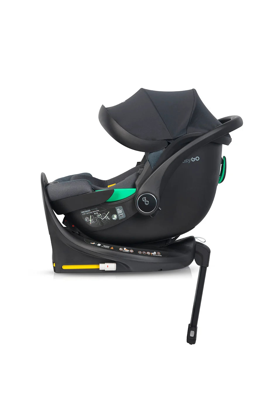 EasyGo Buz Pro i-Size autós hordozó forgatható ISOFIX bázistalppal – Granito