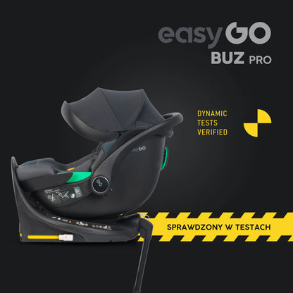 EasyGo Buz Pro i-Size autós hordozó forgatható ISOFIX bázistalppal – Granito