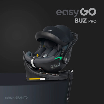 EasyGo Buz Pro i-Size autós hordozó forgatható ISOFIX bázistalppal – Granito