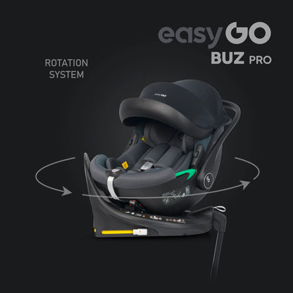 EasyGo Buz Pro i-Size autós hordozó forgatható ISOFIX bázistalppal – Granito