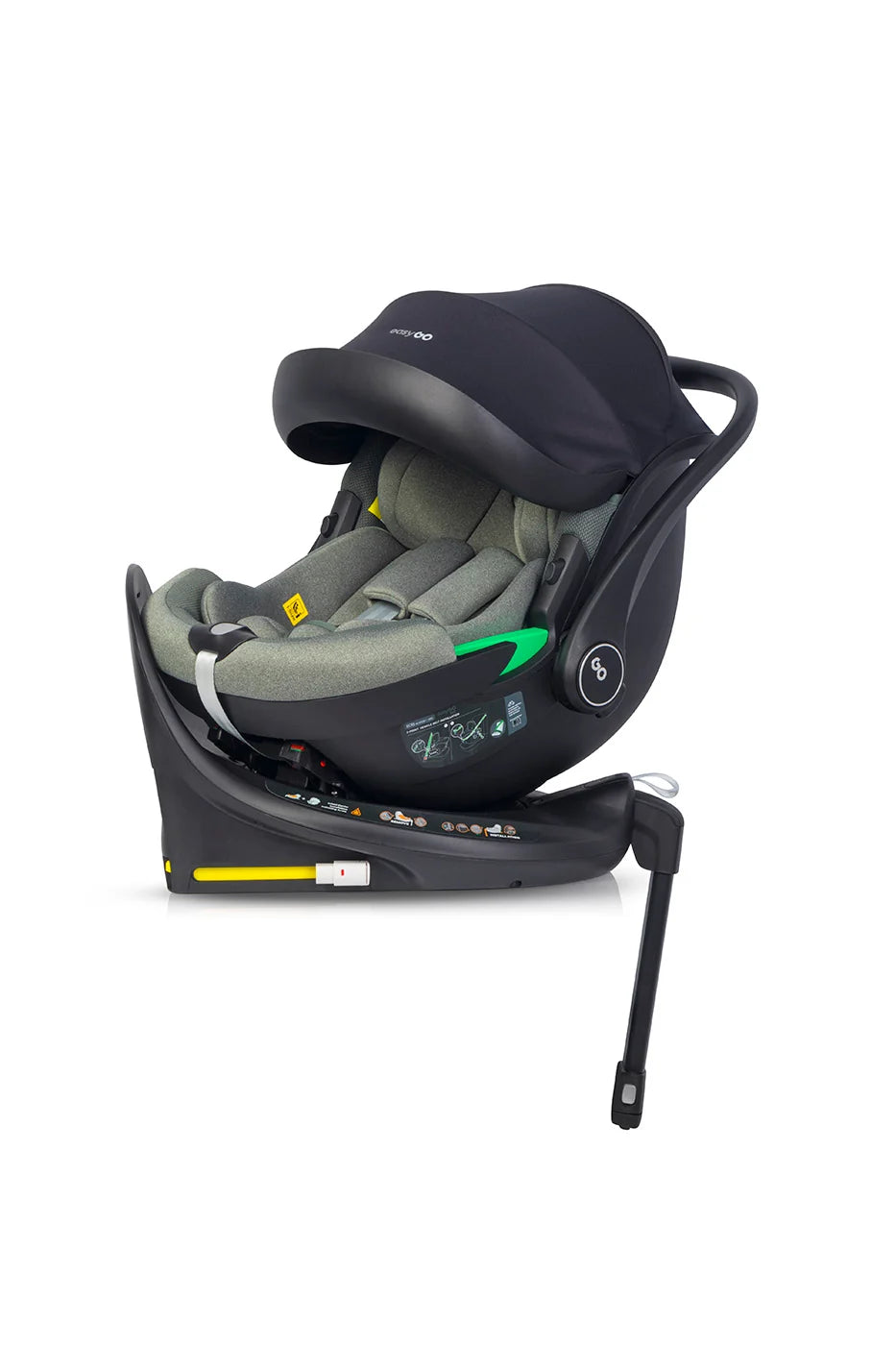EasyGo Buz Pro i-Size autós hordozó forgatható ISOFIX bázistalppal – Greener