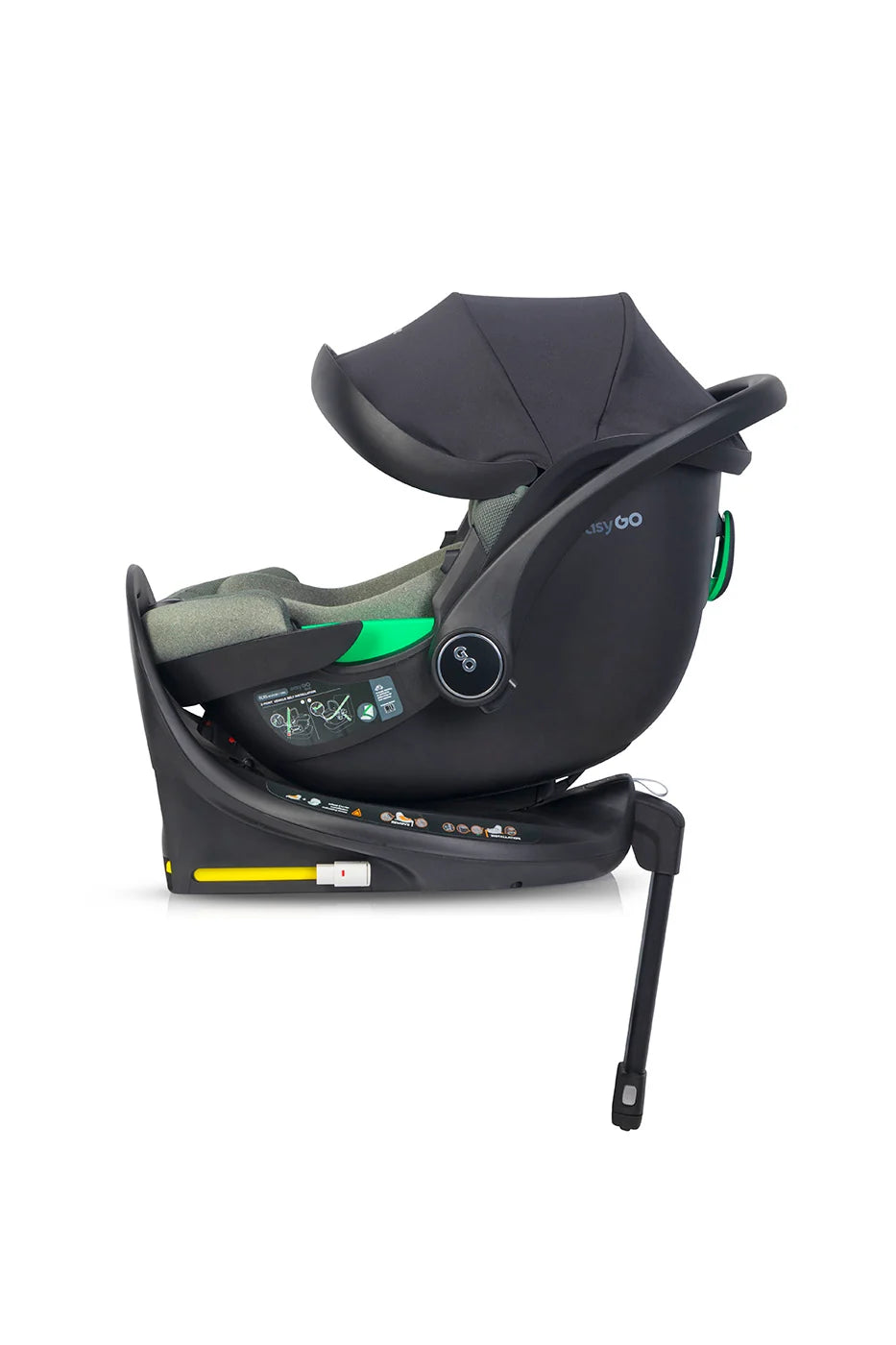 EasyGo Buz Pro i-Size autós hordozó forgatható ISOFIX bázistalppal – Greener