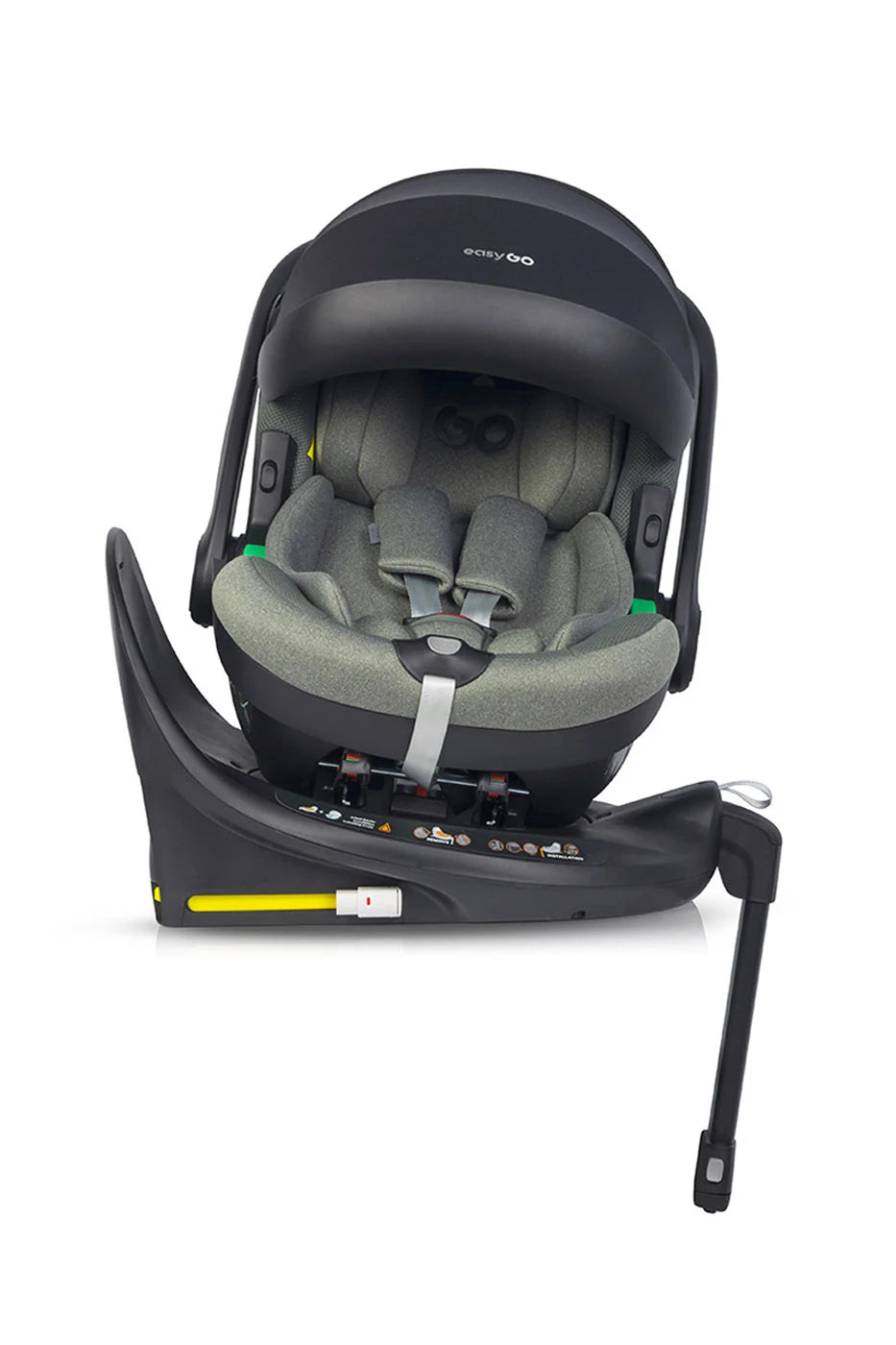 EasyGo Buz Pro i-Size autós hordozó forgatható ISOFIX bázistalppal – Greener
