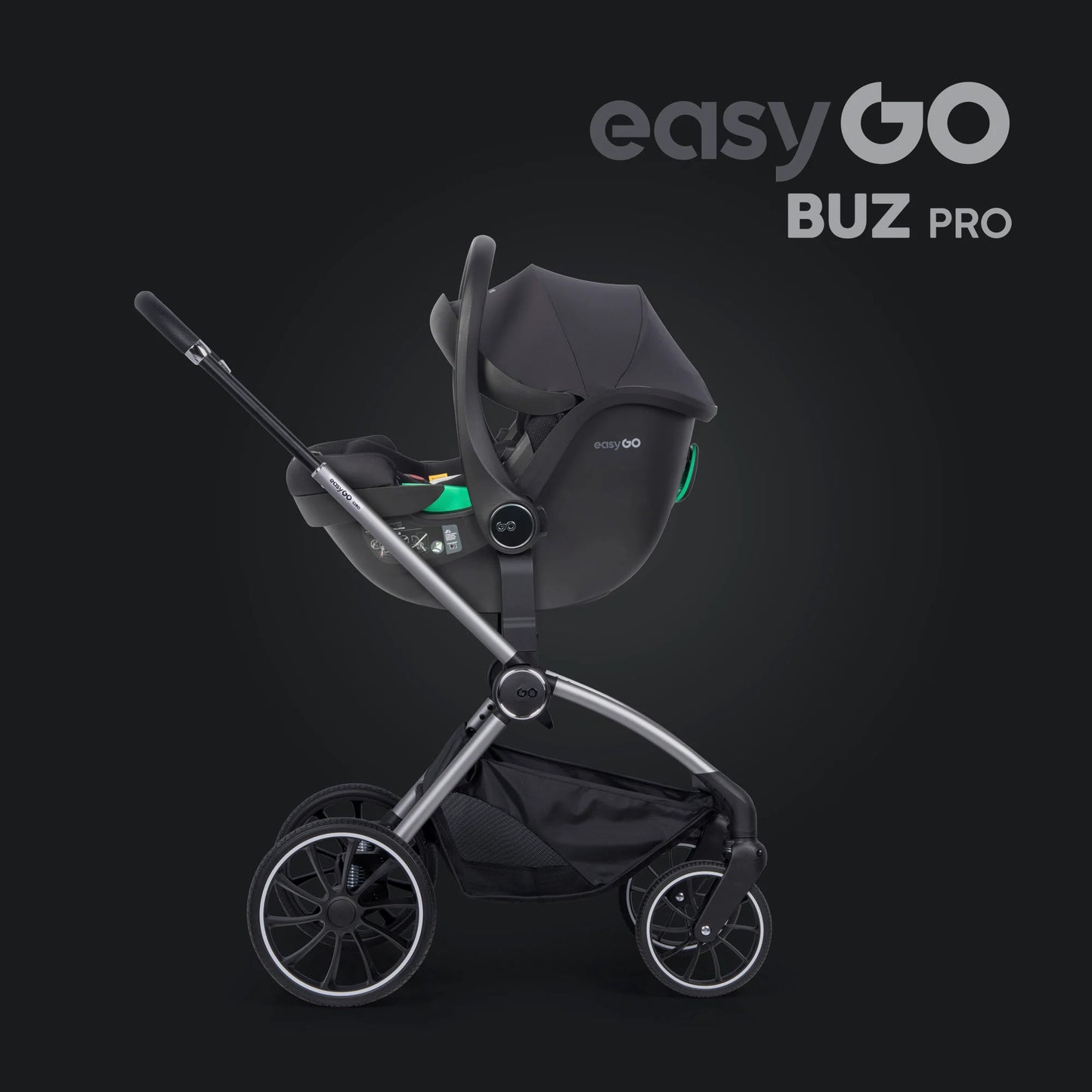 EasyGo Buz Pro i-Size autós hordozó forgatható ISOFIX bázistalppal – Ink