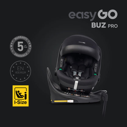EasyGo Buz Pro i-Size autós hordozó forgatható ISOFIX bázistalppal – Ink