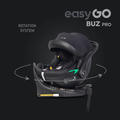 EasyGo Buz Pro i-Size autós hordozó forgatható ISOFIX bázistalppal – Ink