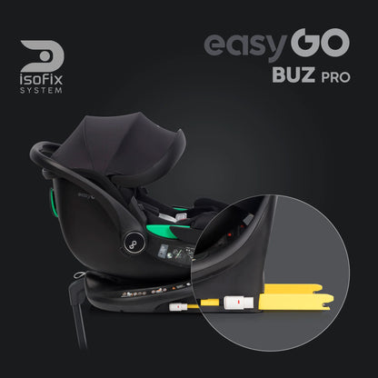 EasyGo Buz Pro i-Size autós hordozó forgatható ISOFIX bázistalppal – Ink