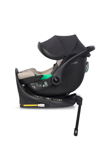 EasyGo Buz Pro i-Size autós hordozó forgatható ISOFIX bázistalppal – Taupe