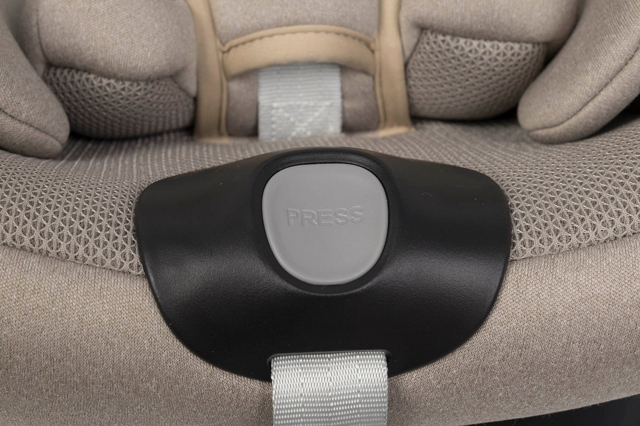 EasyGo Buz Pro i-Size autós hordozó forgatható ISOFIX bázistalppal – Taupe