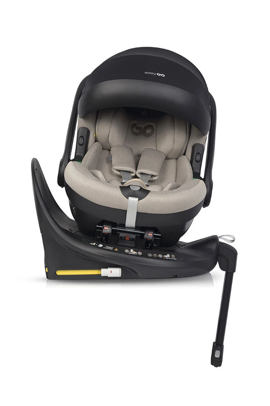 EasyGo Buz Pro i-Size autós hordozó forgatható ISOFIX bázistalppal – Taupe