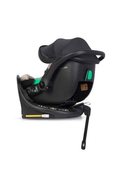 EasyGo Buz Pro i-Size autós hordozó forgatható ISOFIX bázistalppal – Taupe