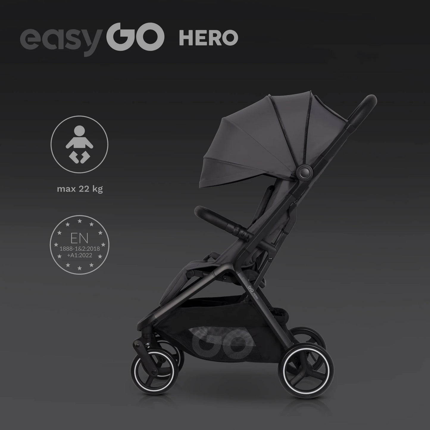 EasyGo Hero sport babakocsi – Cloudy Gray