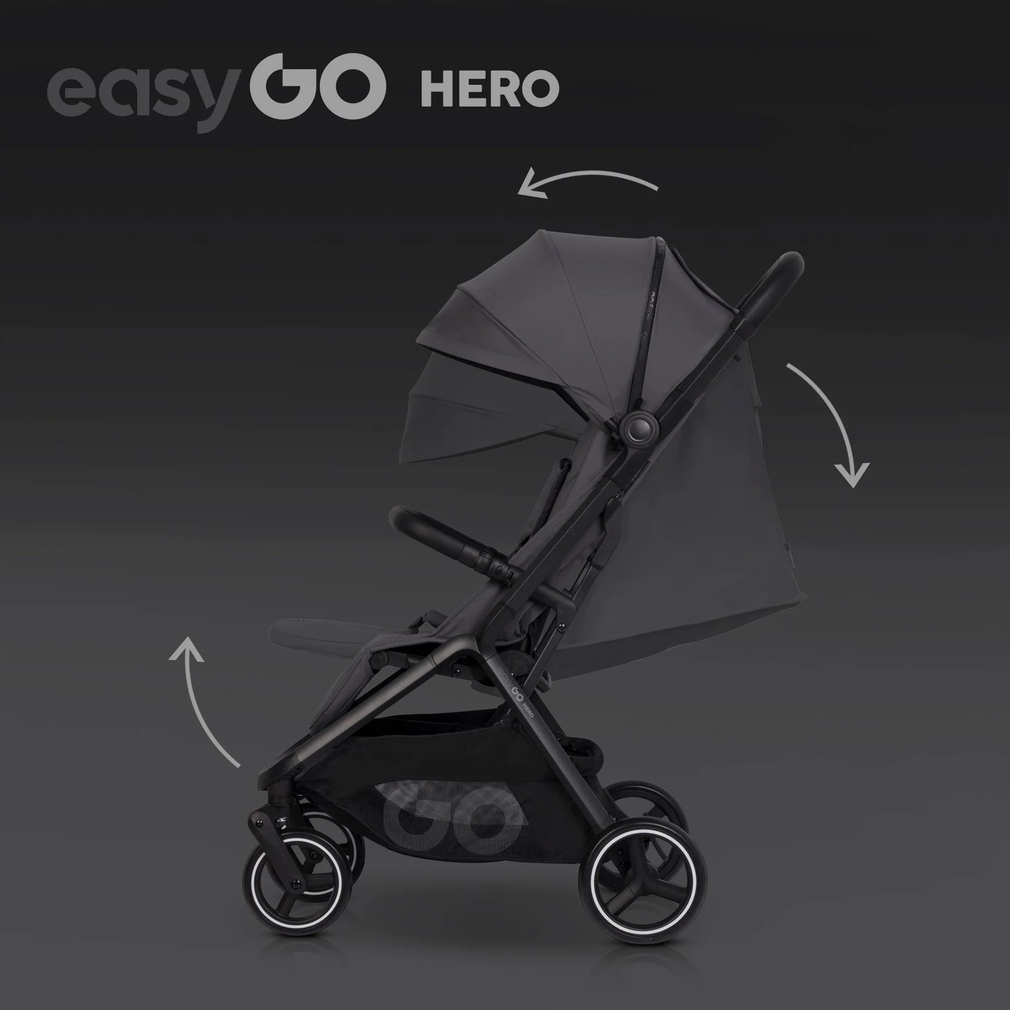 EasyGo Hero sport babakocsi – Cloudy Gray
