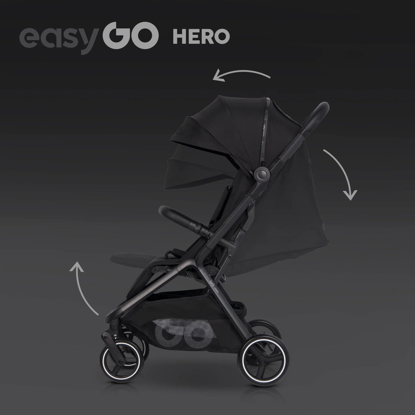 EasyGo Hero sport babakocsi – Ebony Black