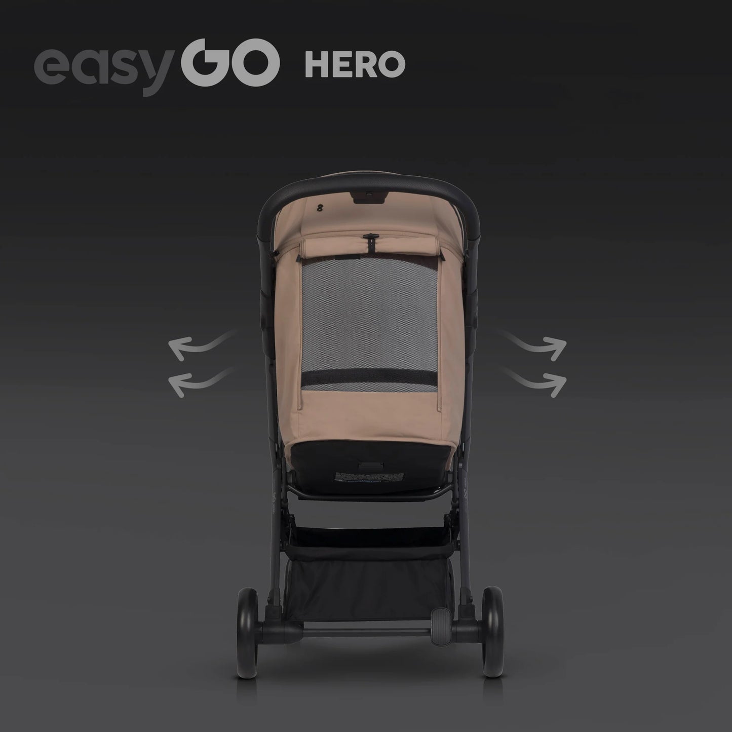 EasyGo Hero sport babakocsi – Golden Beige
