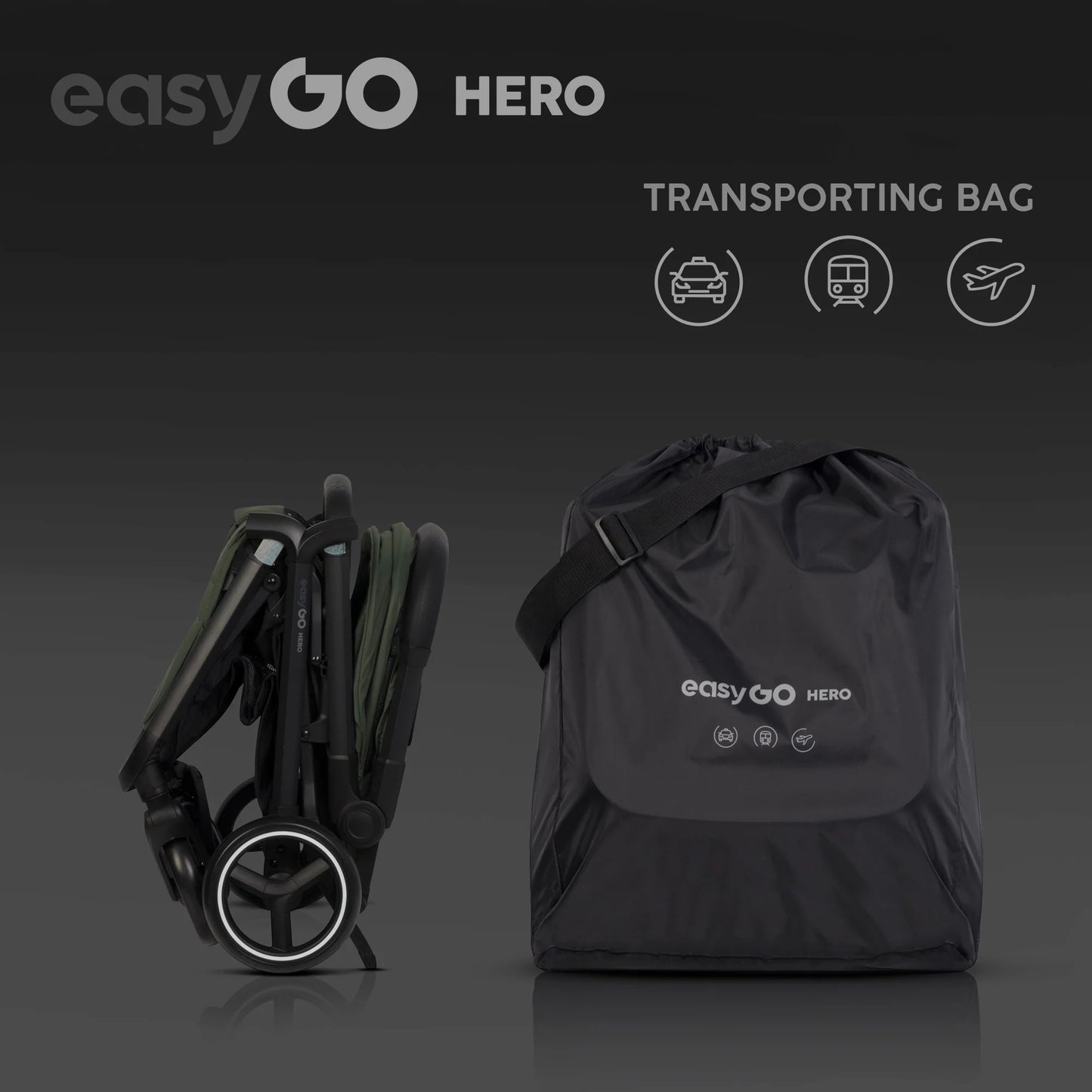EasyGo Hero sport babakocsi – Jungle Green