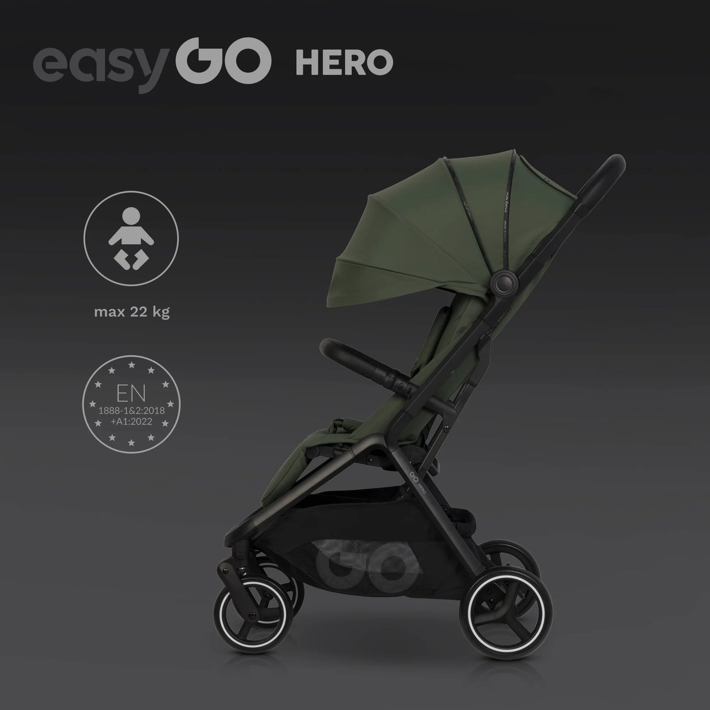 EasyGo Hero sport babakocsi – Jungle Green