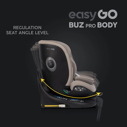 EasyGo Buz Pro + Buz Pro Body 2in1 autósülés szett ISOFIX bázissal – Taupe