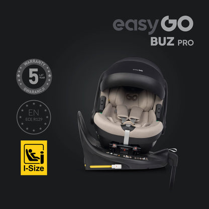 EasyGo Buz Pro + Buz Pro Body 2in1 autósülés szett ISOFIX bázissal – Taupe