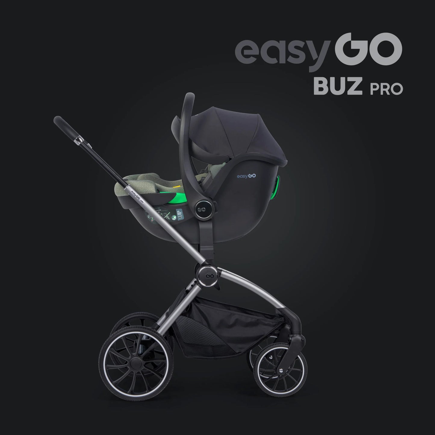 EasyGo Buz Pro + Buz Pro Body 2in1 autósülés szett ISOFIX bázissal – Greener