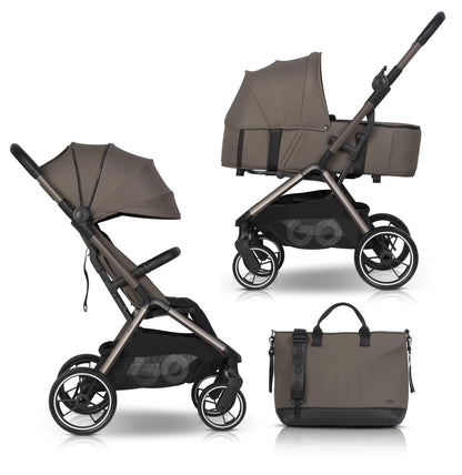 EasyGo Zoya 2in1 babakocsi táskával – Mokka