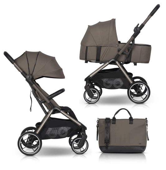 EasyGo Zoya 2in1 babakocsi táskával – Mokka
